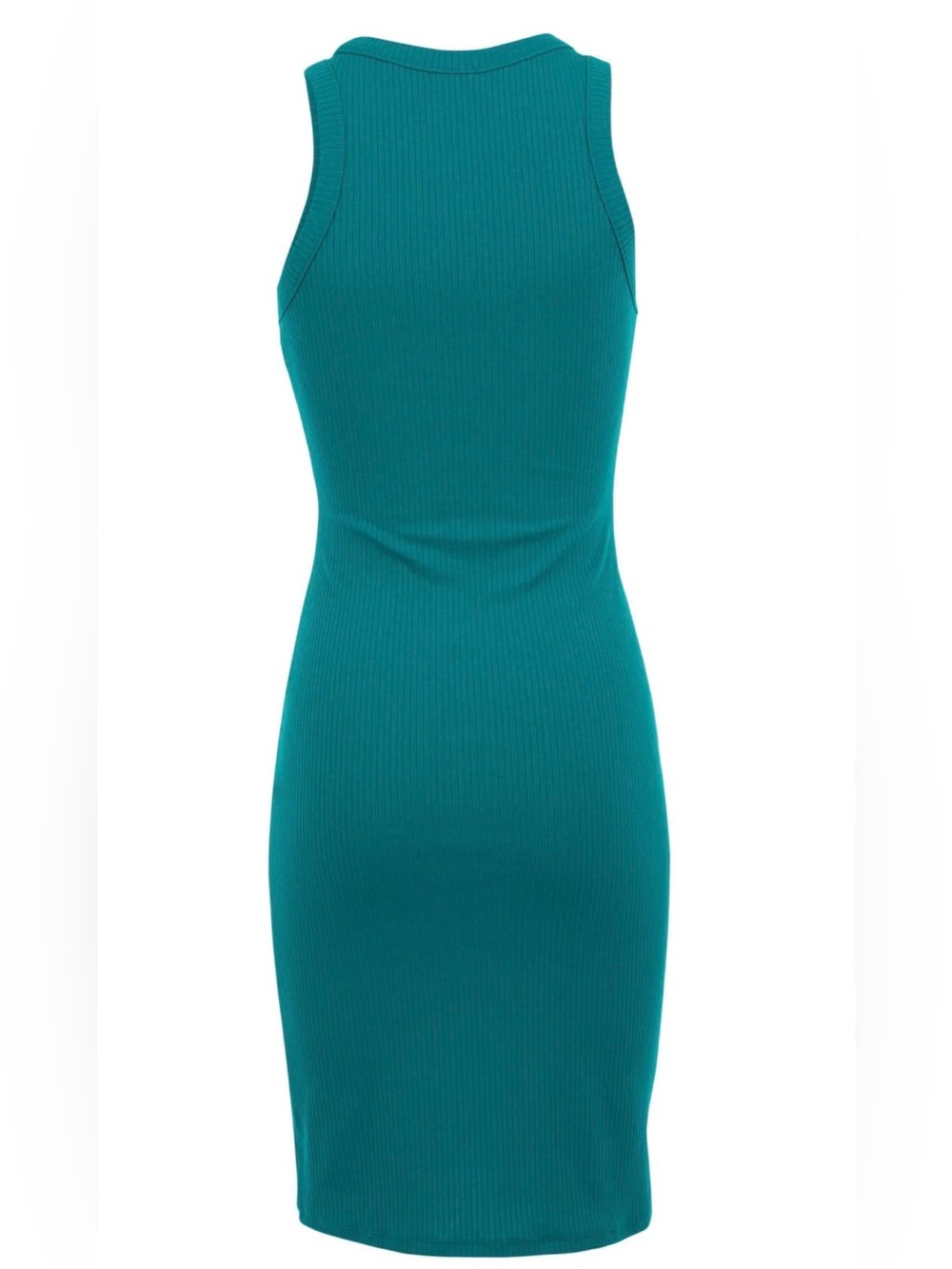 Ocean Drive Sleeveless Ribbed Mini Dress in Aqua - Picture 2 of 5